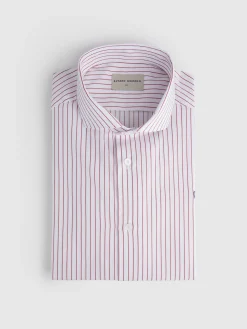 Camisas Vestir|Camisas Vestir-Alvaro Moreno CAMISA RAYAS ESTRUCTURA Rojo