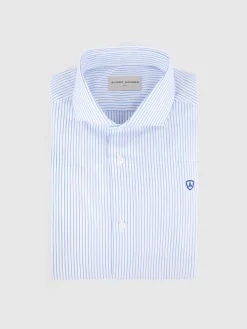 Camisas Vestir|Camisas Vestir-Alvaro Moreno CAMISA RAYAS PANAMA Azul