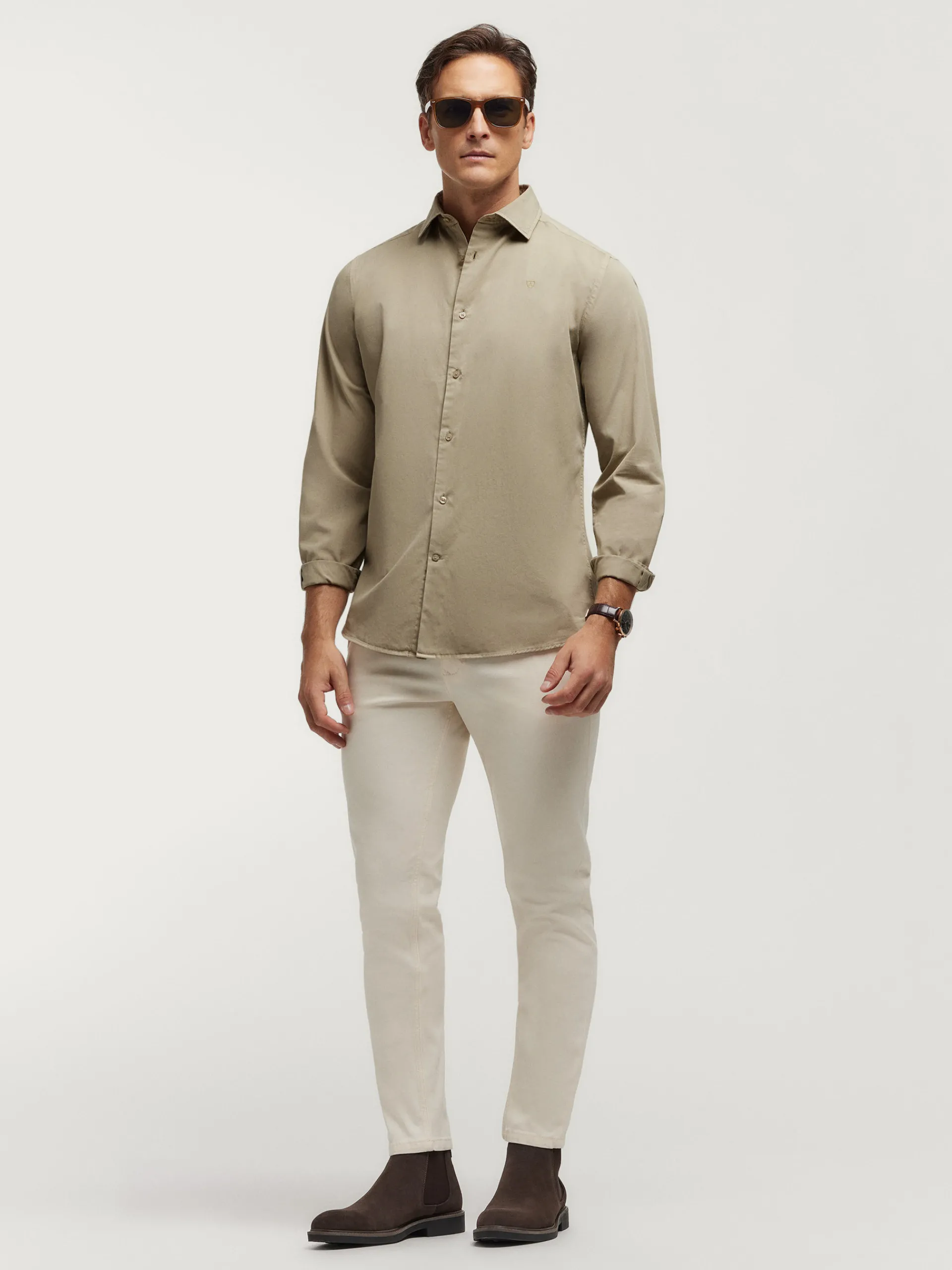 Casual-Alvaro Moreno CAMISA TWILL DYE Beige