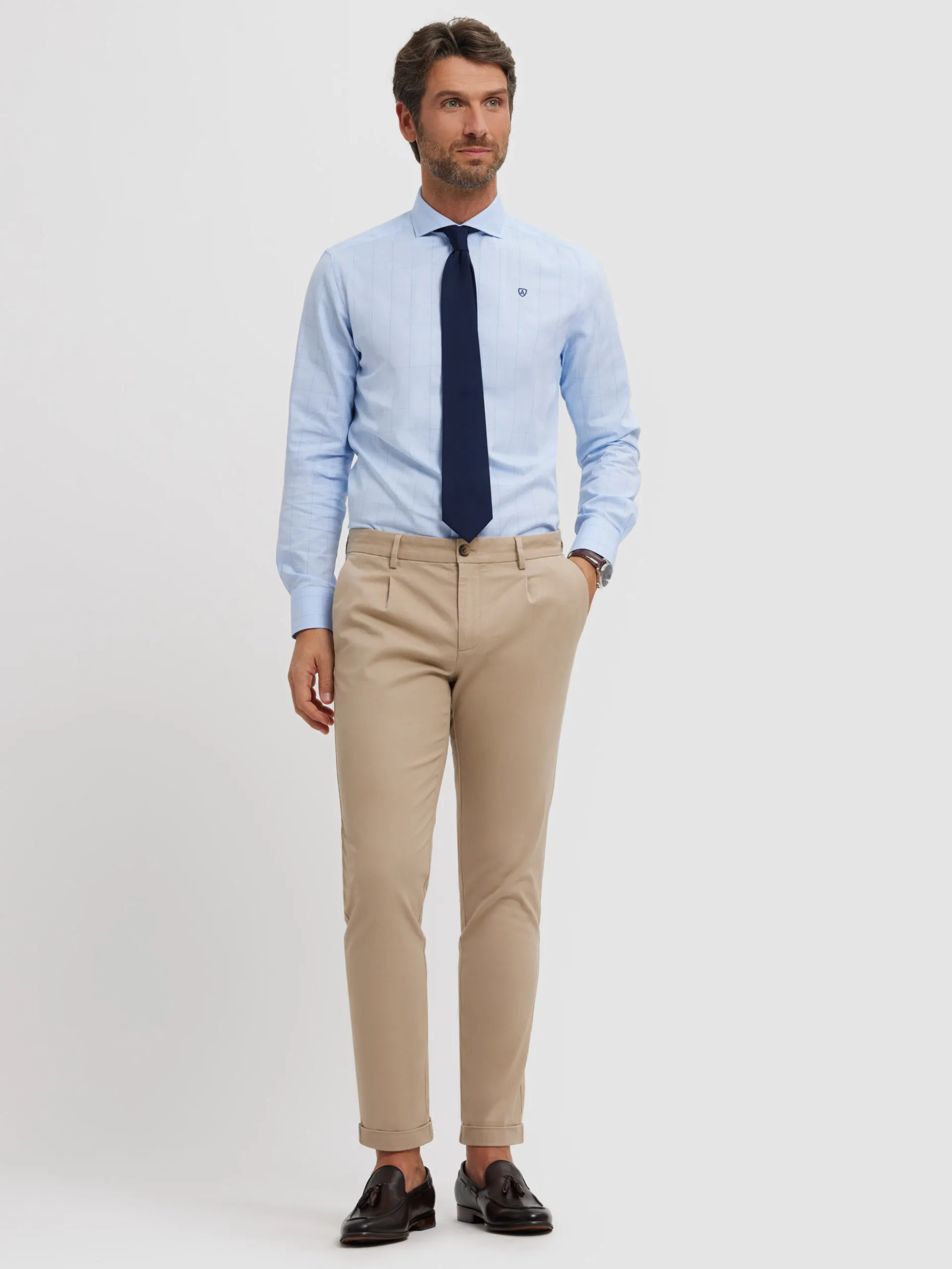 Camisas Vestir|Camisas Vestir-Alvaro Moreno CAMISA VESTIR GALES Azul