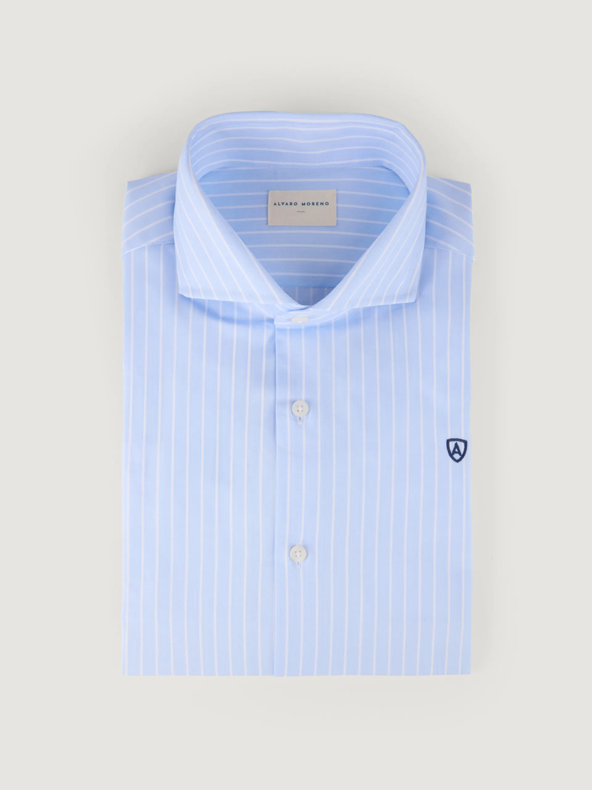 Camisas Vestir|Vestir-Alvaro Moreno CAMISA VESTIR RAYAS Celeste
