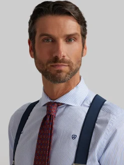 Camisas Vestir|Camisas Vestir-Alvaro Moreno CAMISA VESTIR RAYAS Celeste