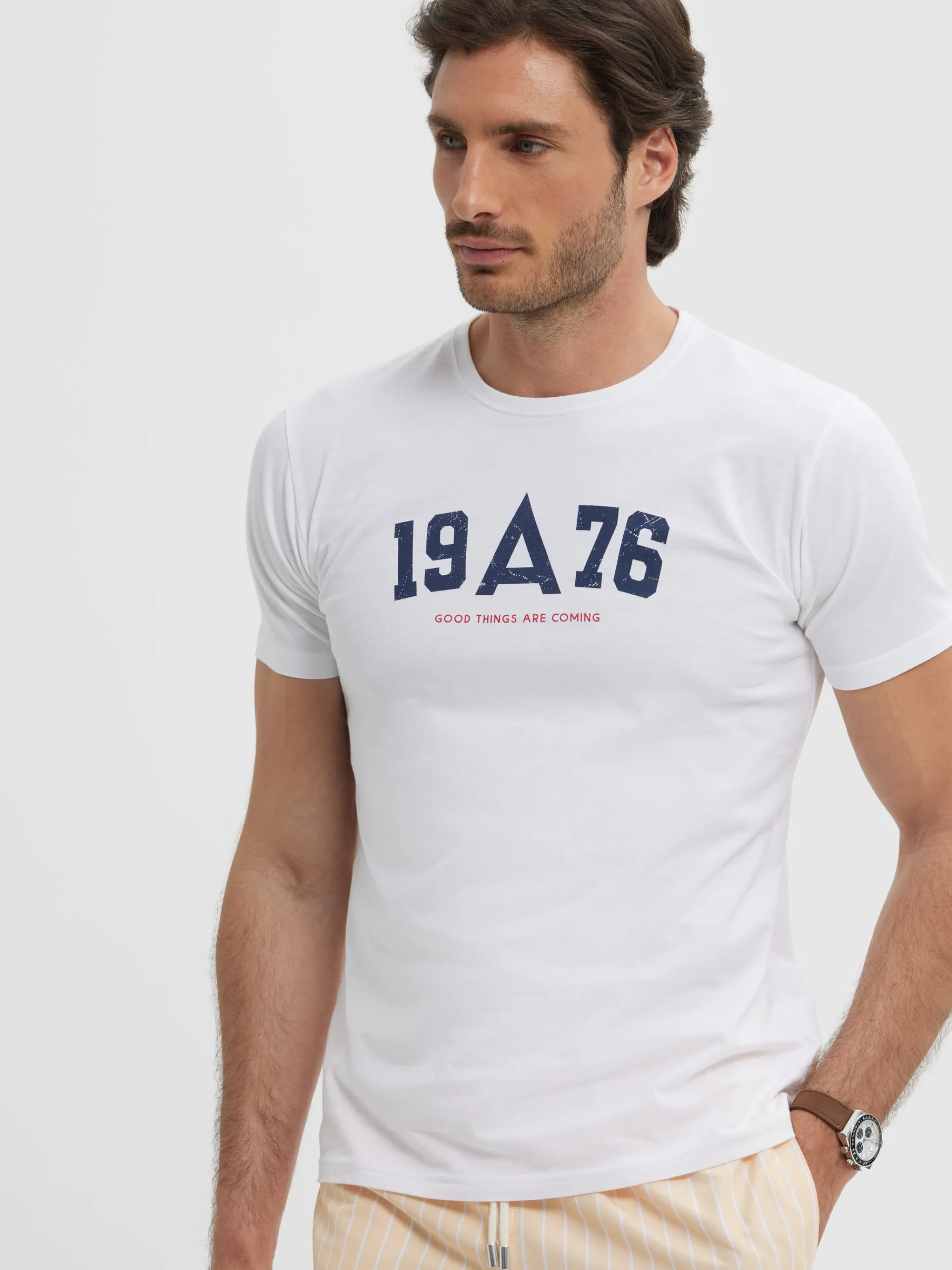 Camisetas-Alvaro Moreno CAMISETA COLLEGE Blanco