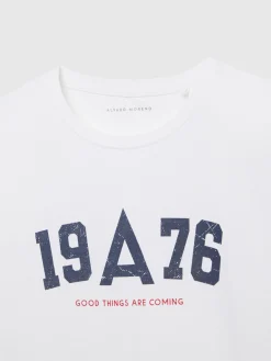 Camisetas-Alvaro Moreno CAMISETA COLLEGE Blanco