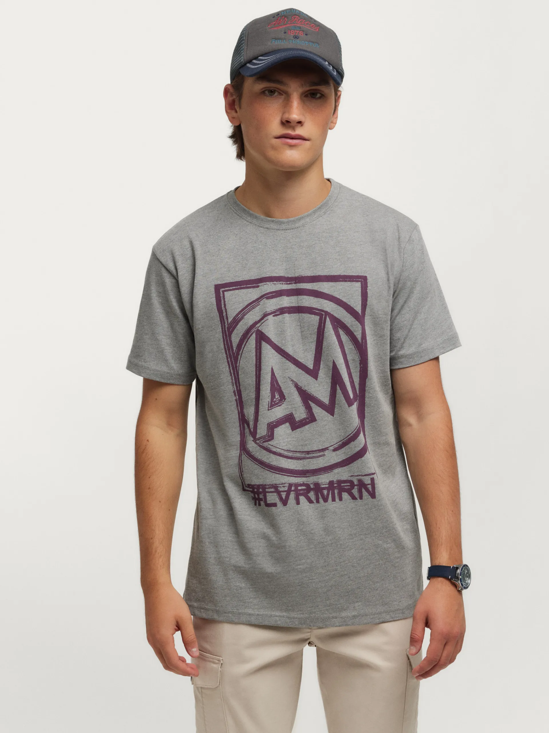 Teen|Camisetas-Alvaro Moreno CAMISETA LOGO Gris