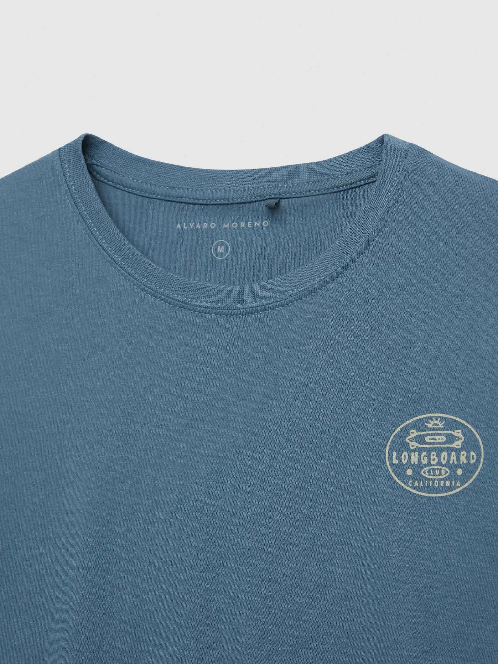 Camisetas-Alvaro Moreno CAMISETA LONGBOARD Azul