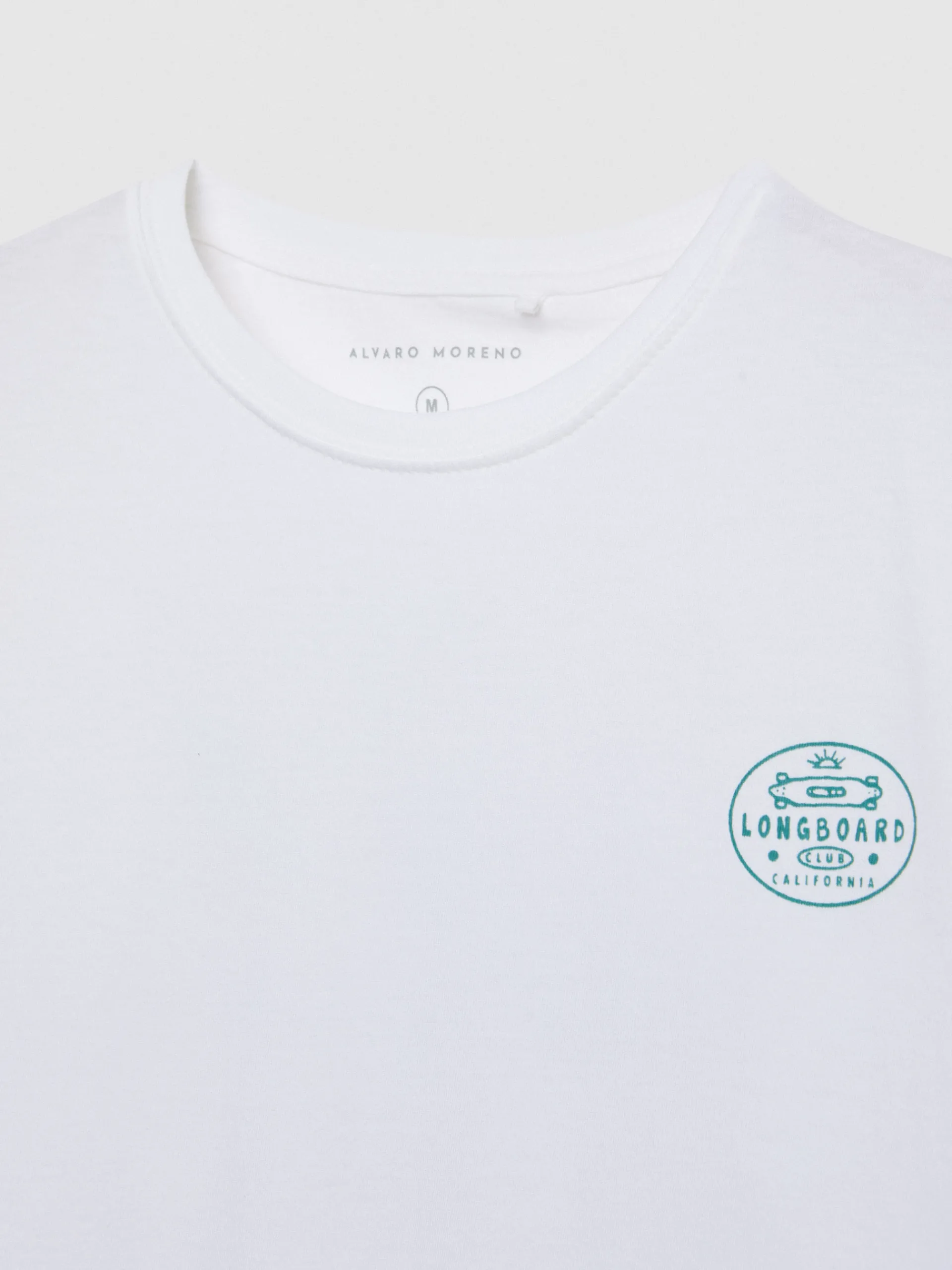Camisetas-Alvaro Moreno CAMISETA LONGBOARD Blanco