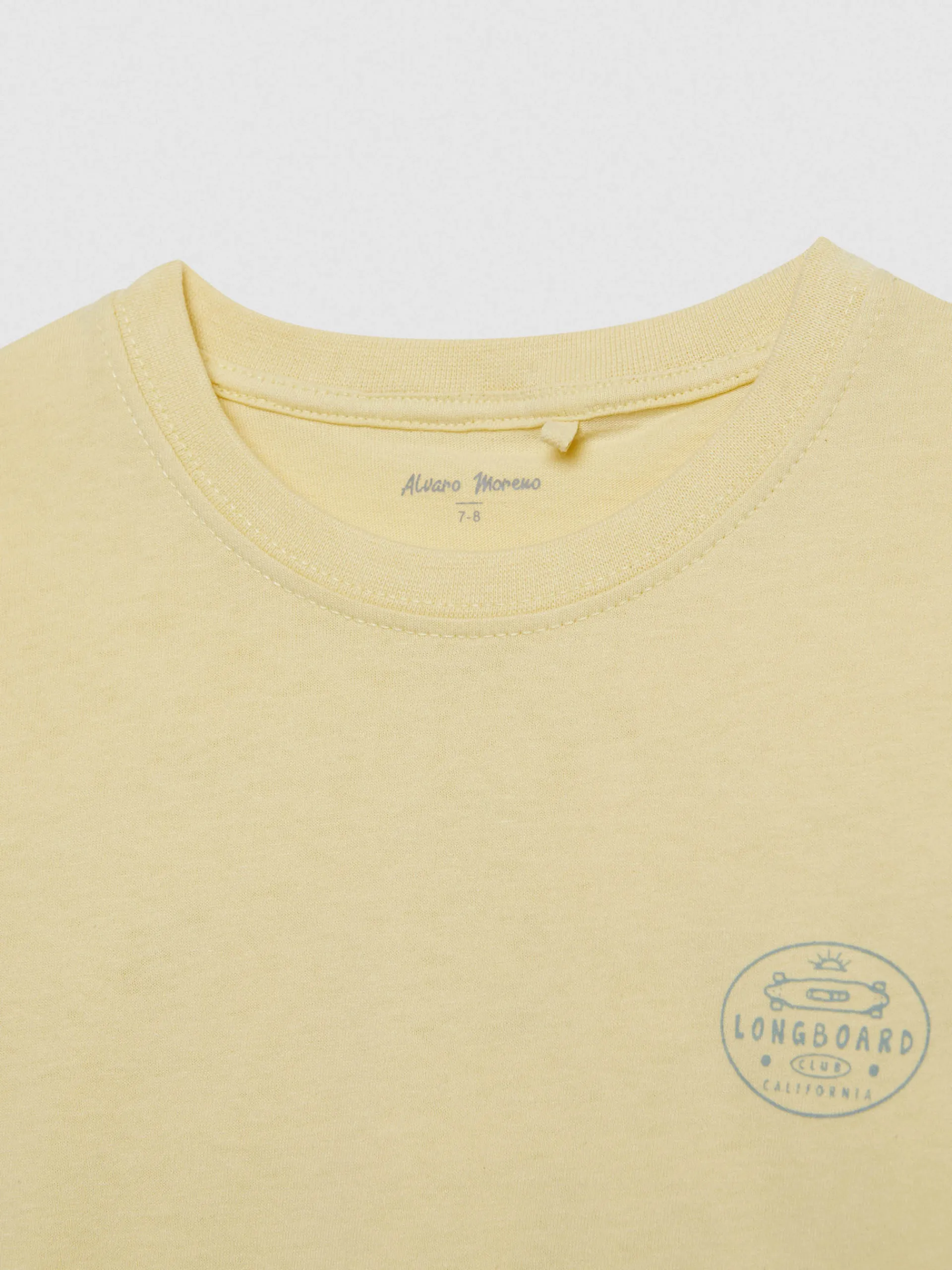 Camisetas-Alvaro Moreno CAMISETA LONGBOARD KIDS Amarillo