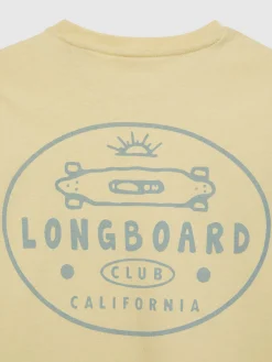 Camisetas-Alvaro Moreno CAMISETA LONGBOARD KIDS Amarillo