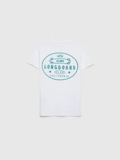 Camisetas-Alvaro Moreno CAMISETA LONGBOARD KIDS Blanco