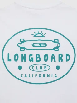 Camisetas-Alvaro Moreno CAMISETA LONGBOARD KIDS Blanco