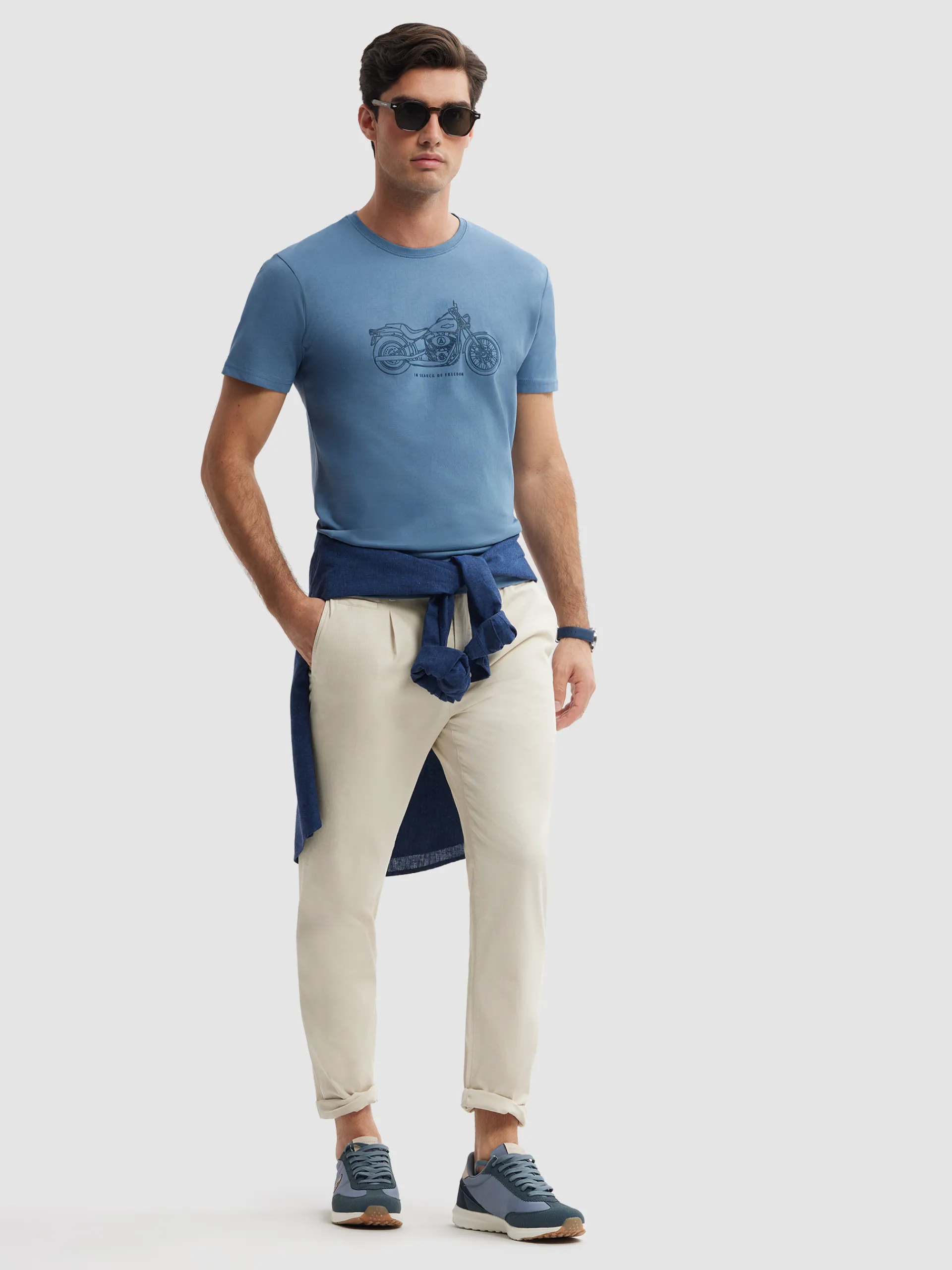 Camisetas-Alvaro Moreno CAMISETA MOTORCYCLE Azul