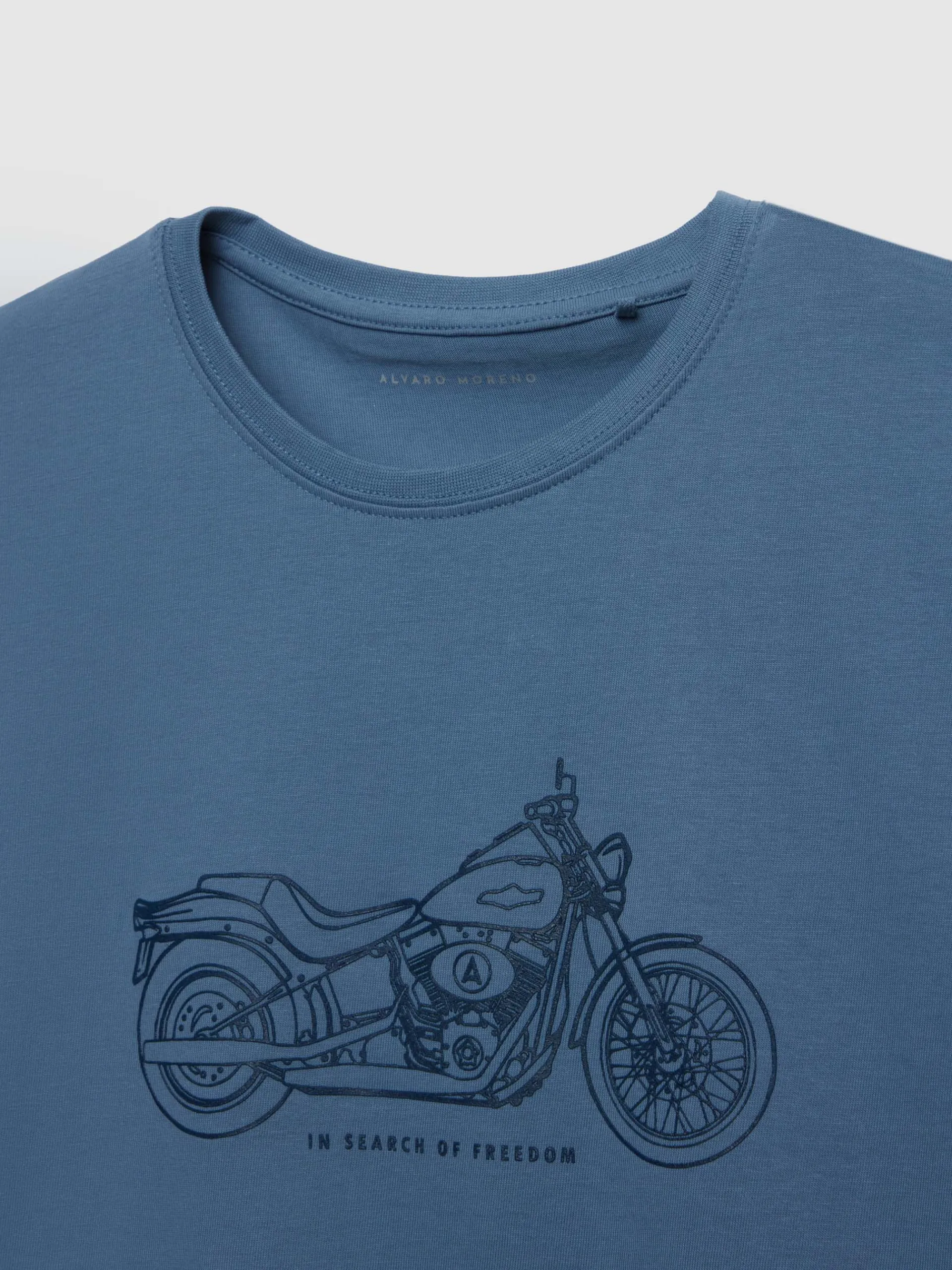 Camisetas-Alvaro Moreno CAMISETA MOTORCYCLE Azul
