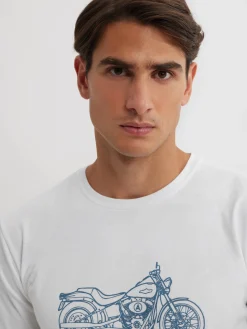 Camisetas-Alvaro Moreno CAMISETA MOTORCYCLE Blanco