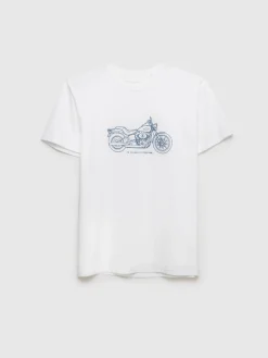 Camisetas-Alvaro Moreno CAMISETA MOTORCYCLE Blanco