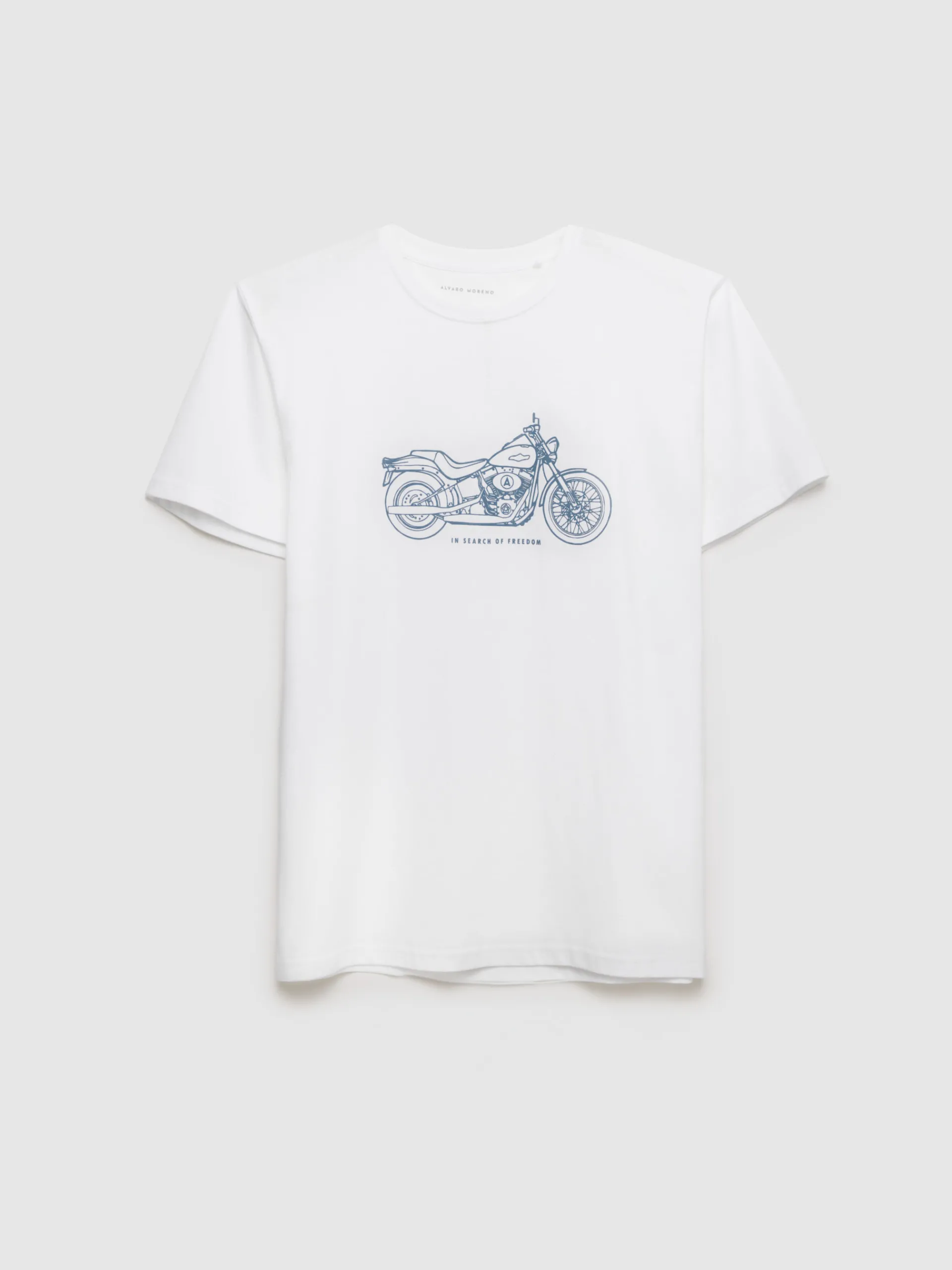 Camisetas-Alvaro Moreno CAMISETA MOTORCYCLE Blanco