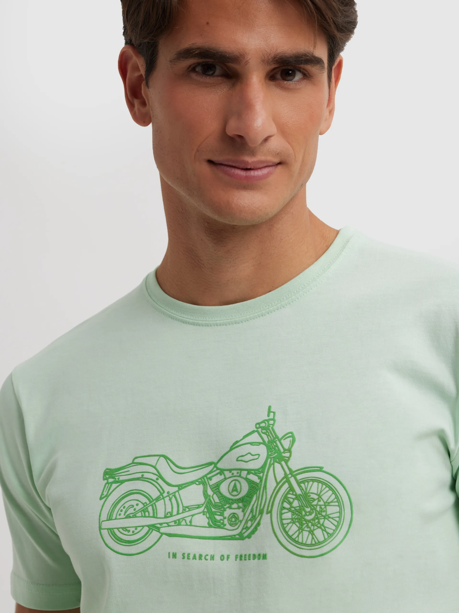 Camisetas-Alvaro Moreno CAMISETA MOTORCYCLE Verde