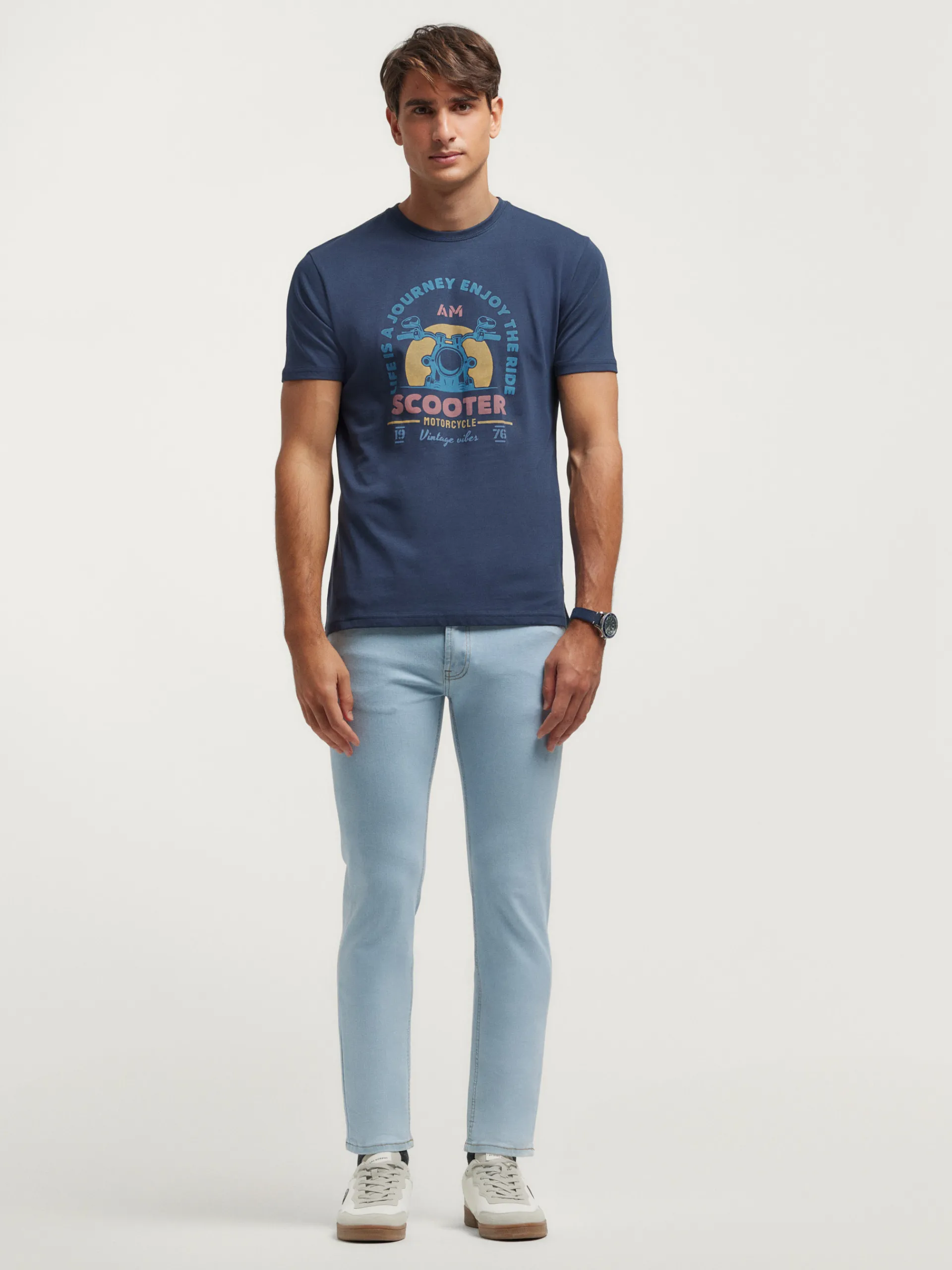 Camisetas-Alvaro Moreno CAMISETA SCOOTER Azul Marino