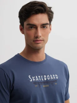 Camisetas-Alvaro Moreno CAMISETA SKATEBOARD Azul Marino