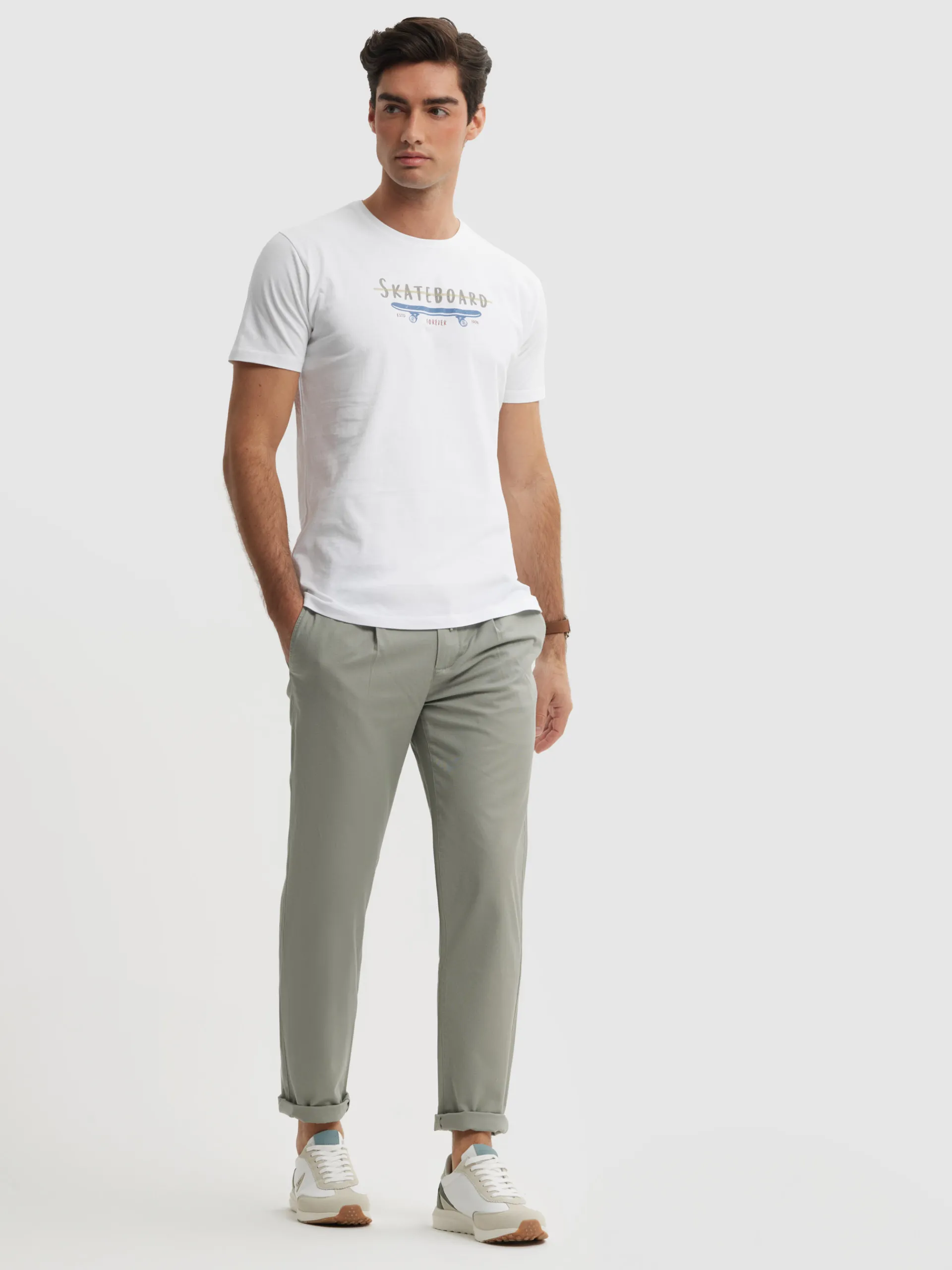 Camisetas-Alvaro Moreno CAMISETA SKATEBOARD Blanco