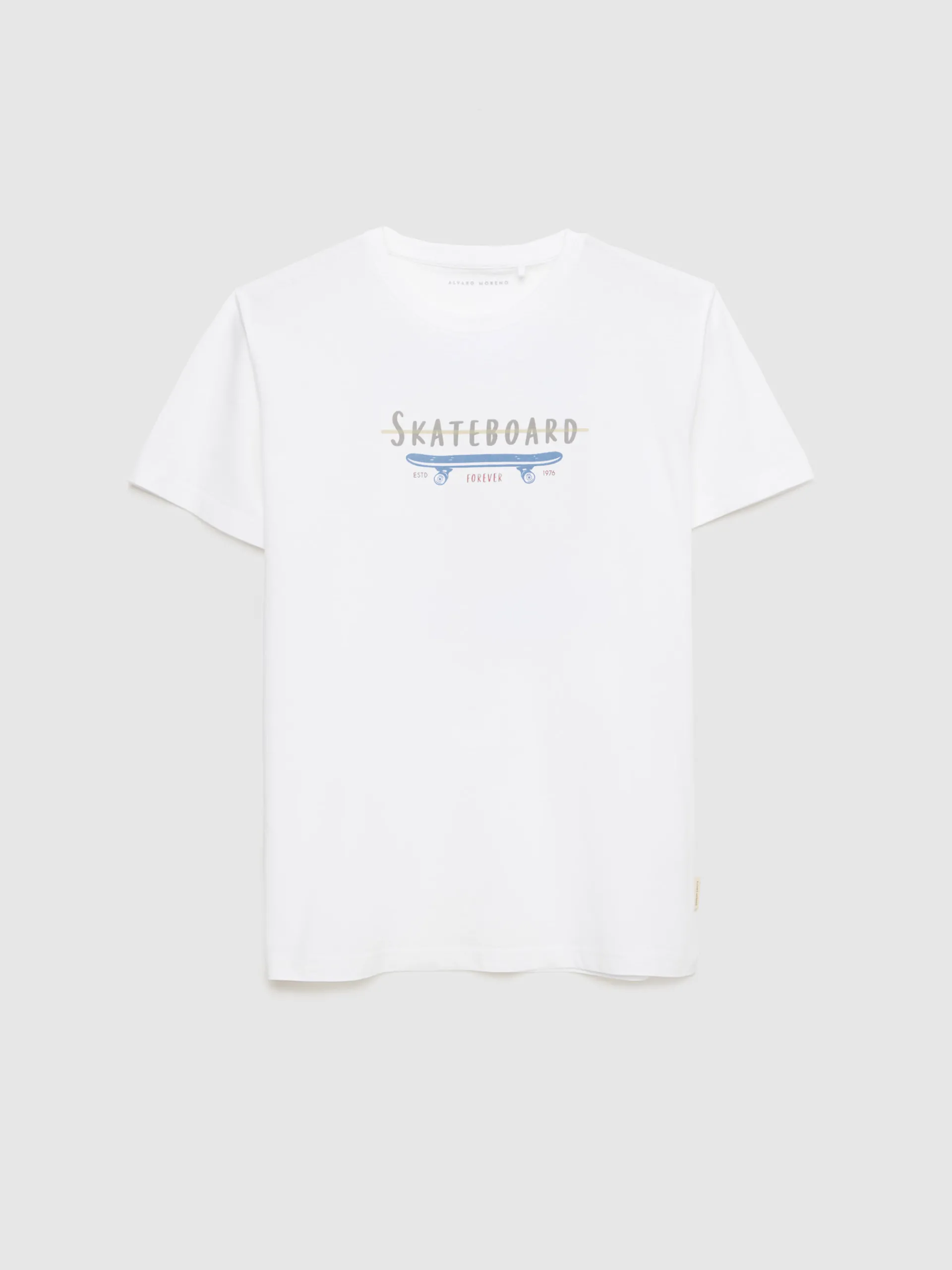Camisetas-Alvaro Moreno CAMISETA SKATEBOARD Blanco
