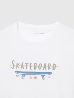 Camisetas-Alvaro Moreno CAMISETA SKATEBOARD Blanco