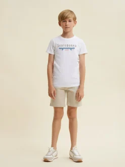 Camisetas-Alvaro Moreno CAMISETA SKATEBOARD KIDS Blanco