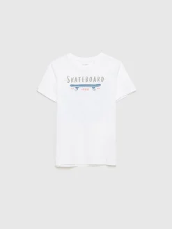 Camisetas-Alvaro Moreno CAMISETA SKATEBOARD KIDS Blanco