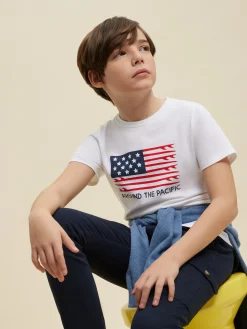 Camisetas-Alvaro Moreno CAMISETA USA KIDS Blanco