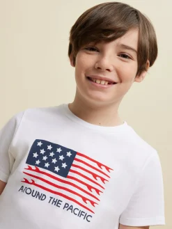 Camisetas-Alvaro Moreno CAMISETA USA KIDS Blanco