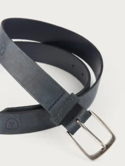 Cinturones-Alvaro Moreno CINTURON LOGO PIEL Azul Marino