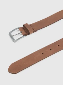 Cinturones-Alvaro Moreno CINTURON NOBUCK MARRÓN Marrón