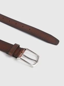 Cinturones-Alvaro Moreno CINTURON PIEL ROUGH MARRÓN Marrón