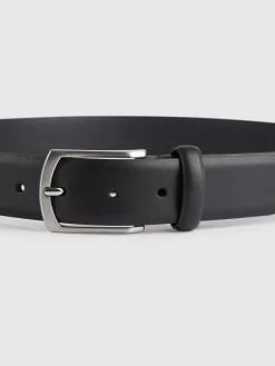 Cinturones-Alvaro Moreno CINTURON PIEL VESTIR Negro