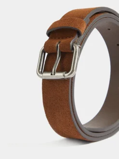 Cinturones-Alvaro Moreno CINTURON SUEDE Camel