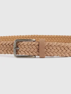 Cinturones-Alvaro Moreno CINTURON TRENZADO SERRAJE Beige