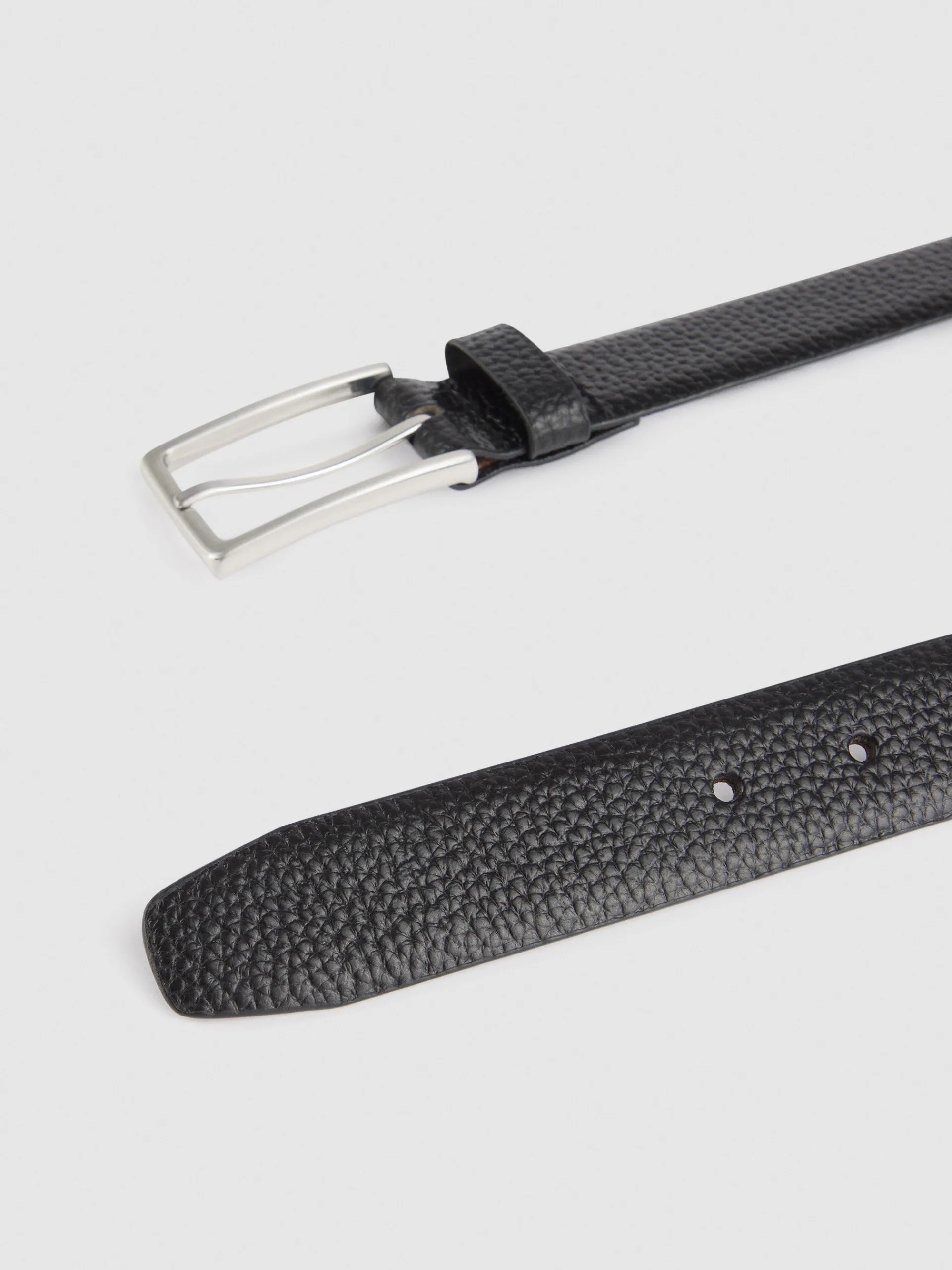 Cinturones-Alvaro Moreno CINTURON VESTIR LEATHER Negro