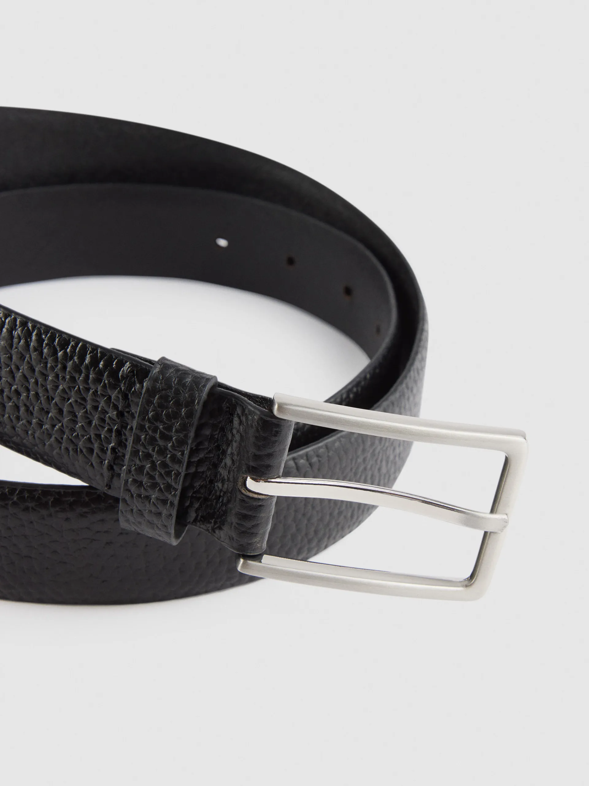 Cinturones-Alvaro Moreno CINTURON VESTIR LEATHER Negro