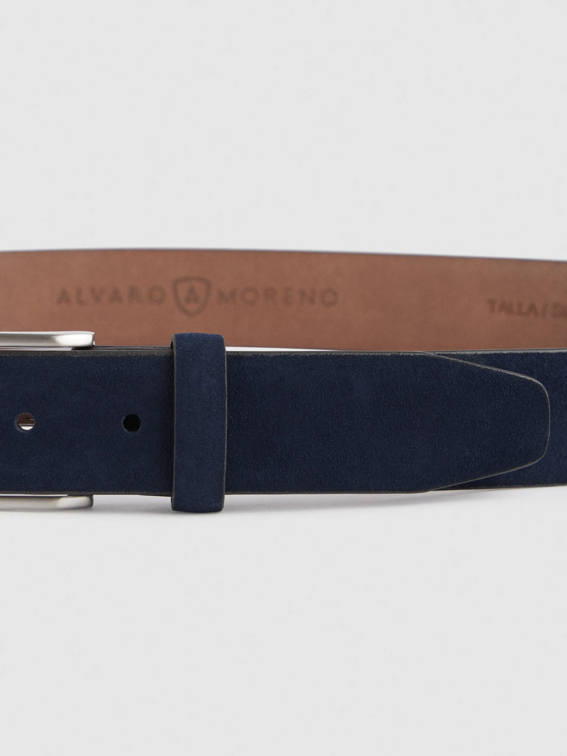 Cinturones-Alvaro Moreno CINTURON VESTIR SERRAJE Azul Marino