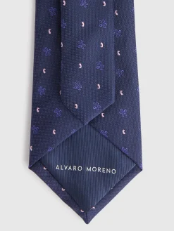 Corbatas|Corbatas-Alvaro Moreno CORBATA JACQUARD MF Azul Marino