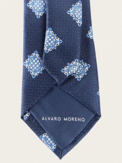 Corbatas|Corbatas-Alvaro Moreno CORBATA JACQUARD MF Azul Marino