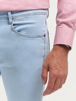 Vaqueros-Alvaro Moreno DENIM SLIM BASICO Celeste