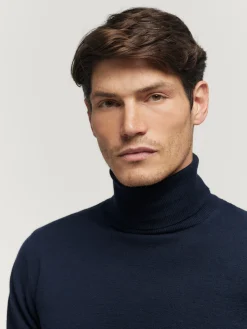 Jerséis-Alvaro Moreno JERSEY ROLL COLLAR Azul Marino