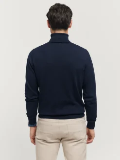 Jerséis-Alvaro Moreno JERSEY ROLL COLLAR Azul Marino