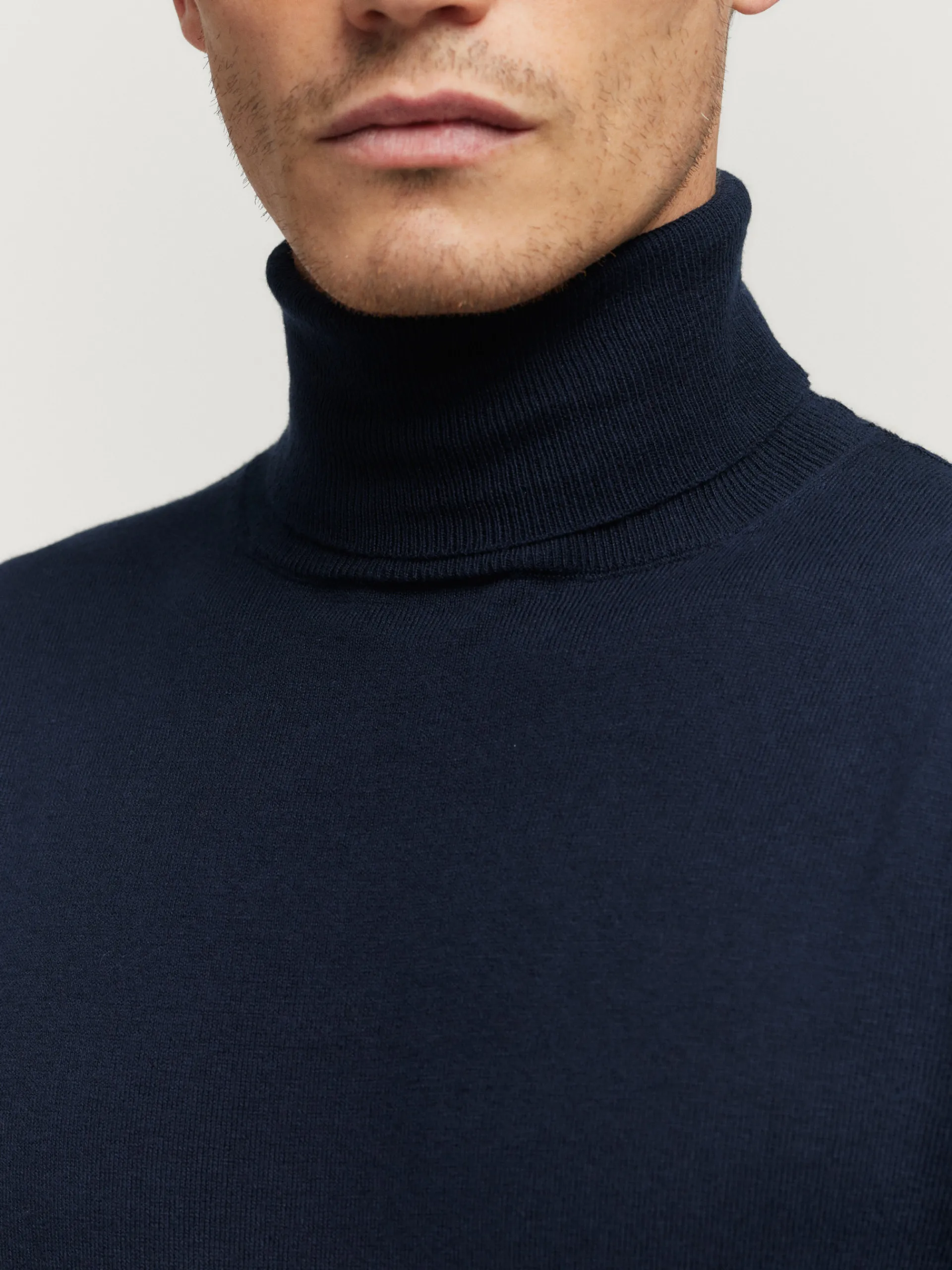 Jerséis-Alvaro Moreno JERSEY ROLL COLLAR Azul Marino