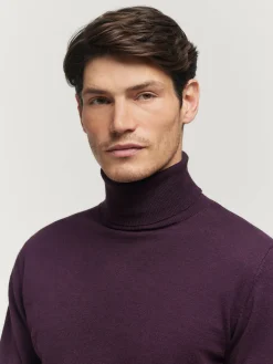 Jerséis-Alvaro Moreno JERSEY ROLL COLLAR BURDEOS VIN
