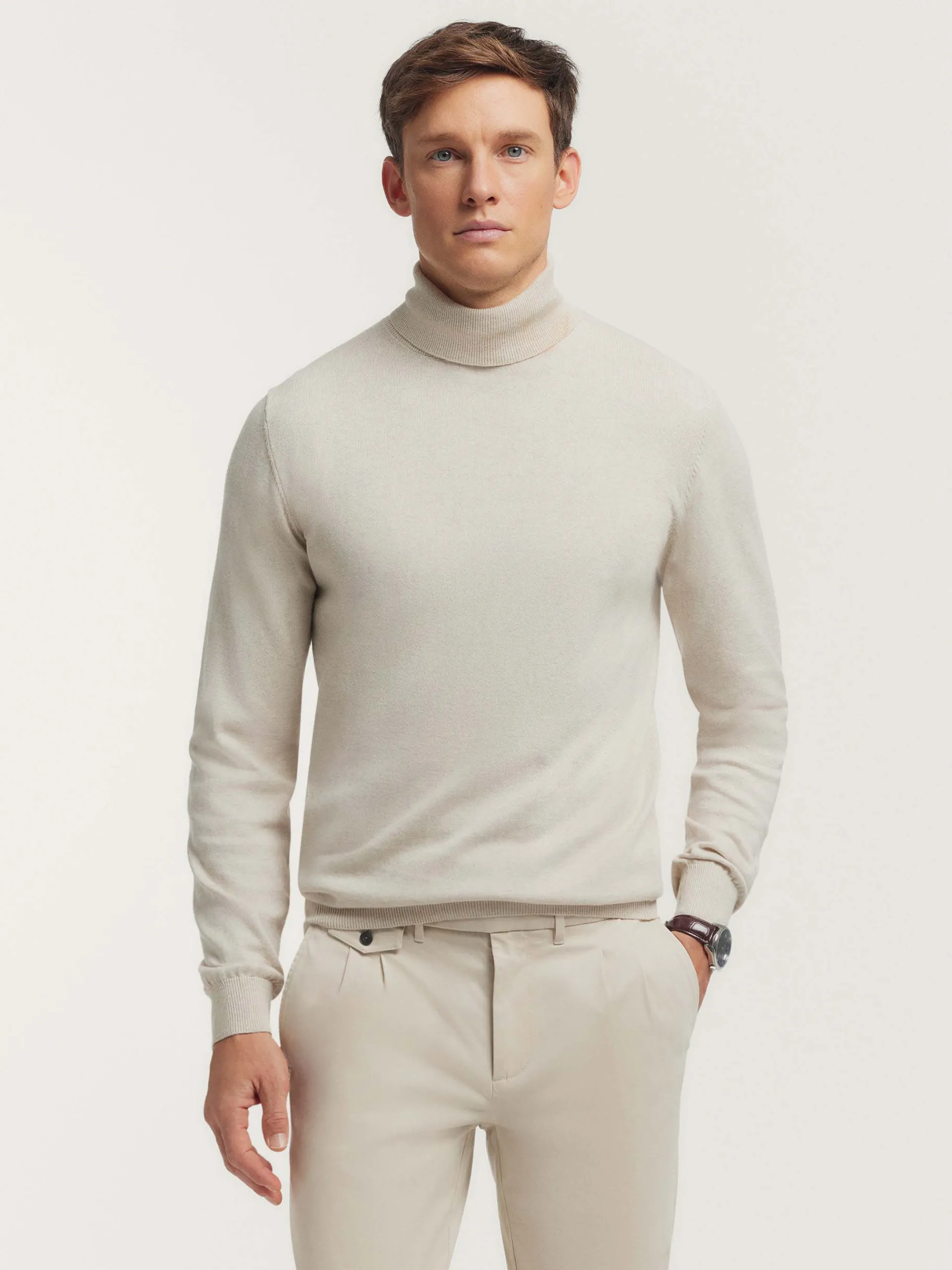 Jerséis-Alvaro Moreno JERSEY ROLL COLLAR Crudo