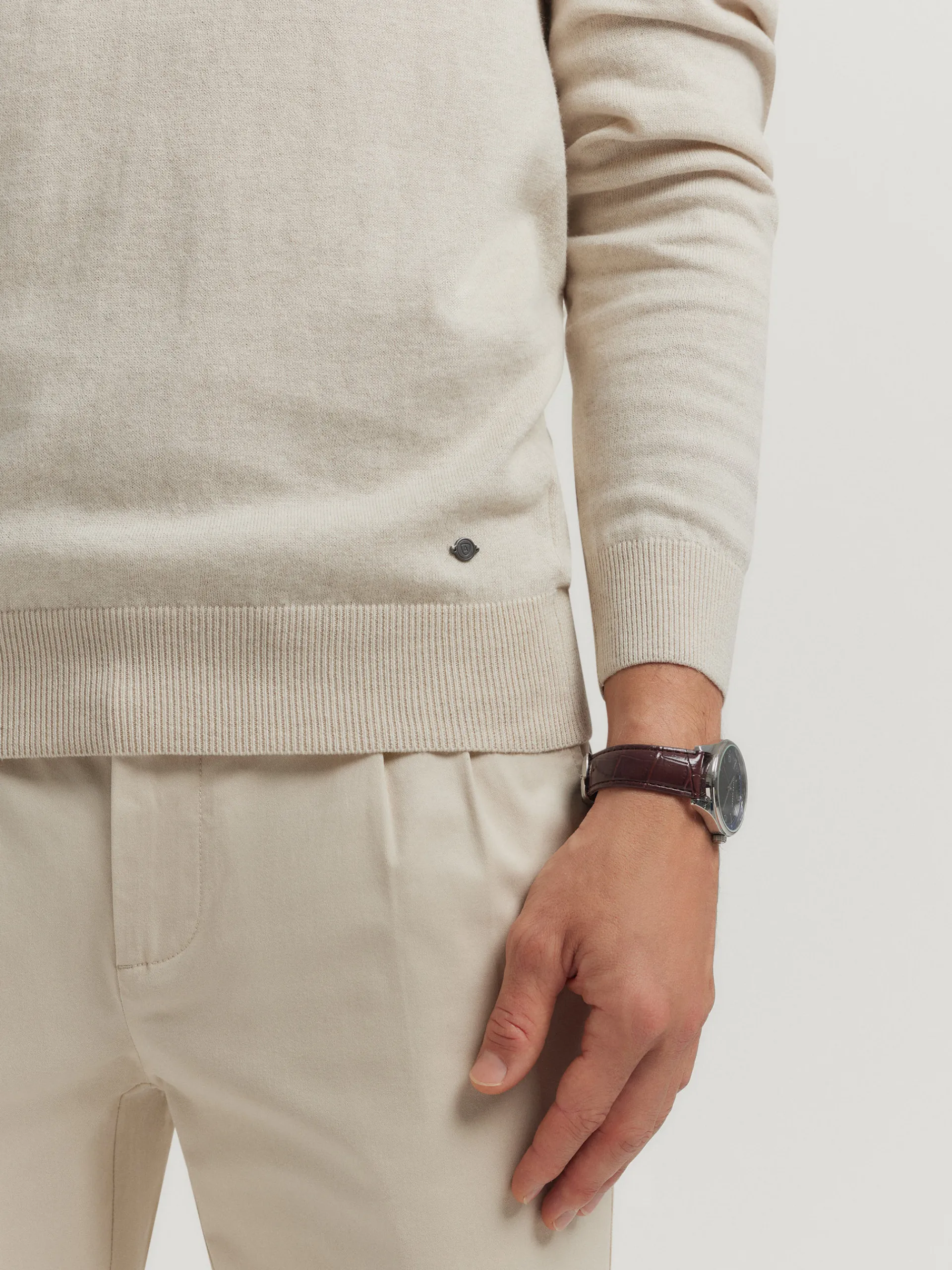 Jerséis-Alvaro Moreno JERSEY ROLL COLLAR Crudo