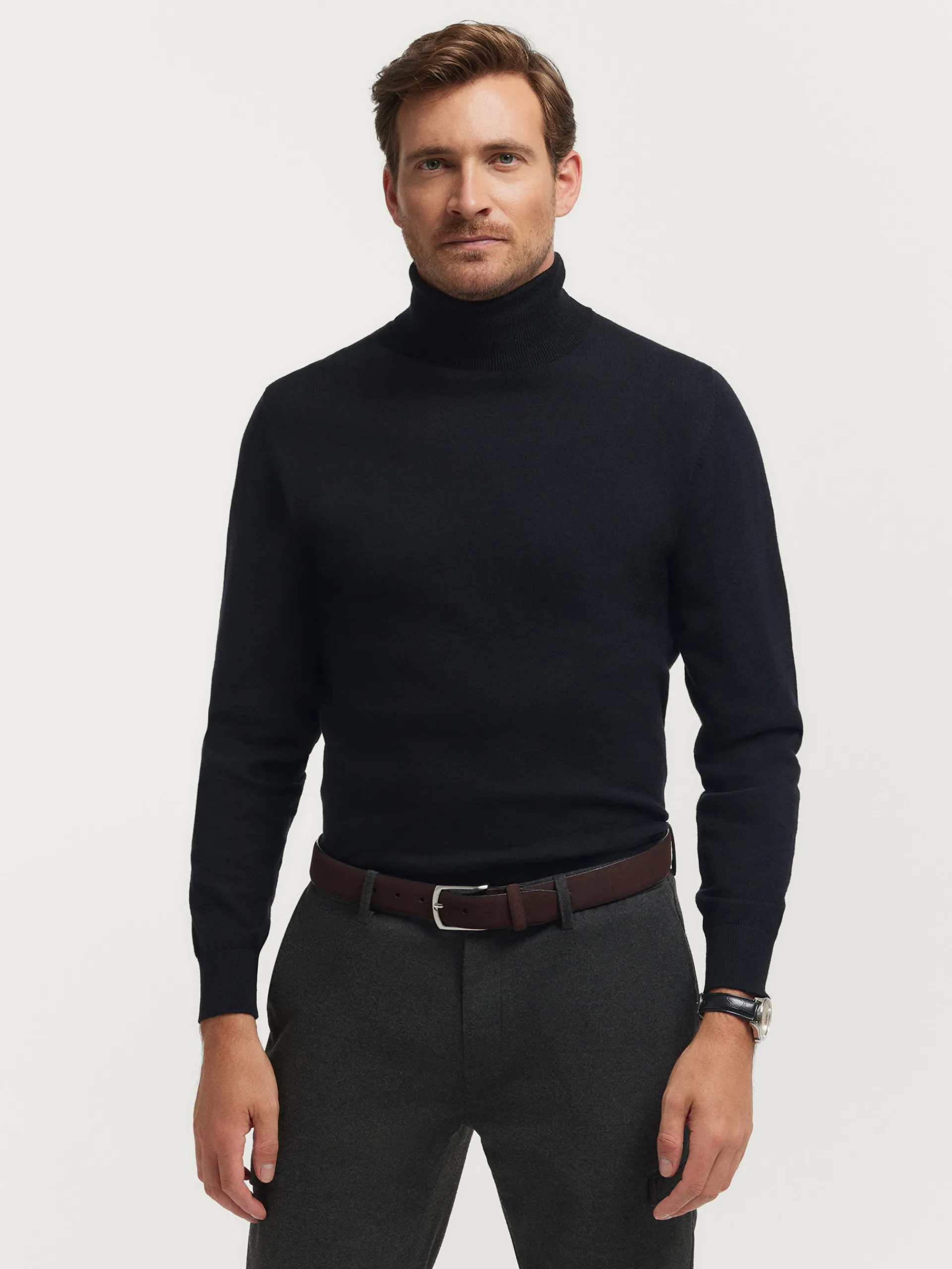 Jerséis-Alvaro Moreno JERSEY ROLL COLLAR Negro
