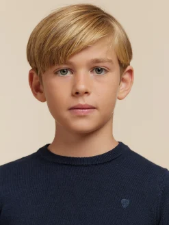 Jerséis-Alvaro Moreno JERSEY ROUND NECK KIDS Azul Marino